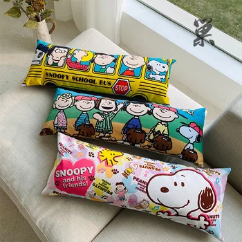 Kawaii Ins Snoopy Плюшевая Боковая подушка для ног для сна Подушка для поясницы Подушка Аниме Плюшевые игрушки для девочек Подарок на День рождения