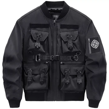Тактическая куртка-бомбер, функциональные пальто с несколькими карманами, ветровка, уличная одежда в стиле хип-хоп, технологичная одежда, мужская одежда Harajuku High Street