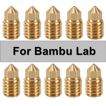 Сопло для 3D-принтера Bambu Lab X1C/P1P/P1S, 1 ~ 10шт Цельносерийных Латунных Сопел Для Bambulabs X1 Carbon