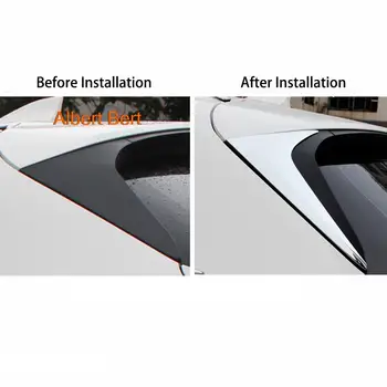 Для Mazda CX-5 CX5 2017-2020 Задняя задняя треугольная накладка на окно, ABS Хромированная модификация экстерьера автомобиля, Аксессуары для украшения