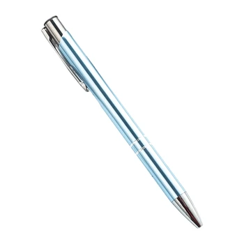 Выдвижная ручка с черными чернилами, металлическая шариковая ручка многоразового использования, черная ручка Изображение 2