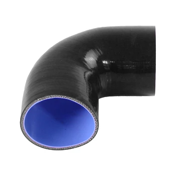 колено силиконового шланга ID Racing диаметром 63 мм 2,5 дюйма, 90-градусная муфта, Промежуточный охладитель, турбо-шланг. Изображение 2