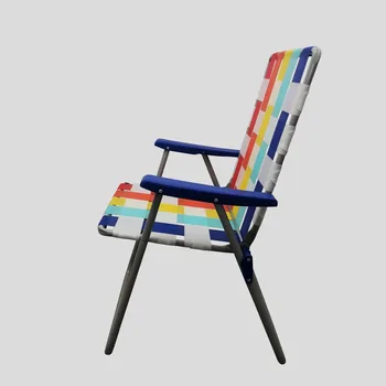 Стул на стальной раме с высокой спинкой, многоцветный-2 комплекта стульев, пляжные стулья, мебель Изображение 2