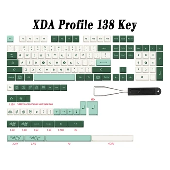 Новые колпачки для ключей Botanical Garden Pbt DyeDub Keycap forMX Переключатели Механические колпачки для клавиатуры XDA Keycap Set 138 шт. Изображение 2