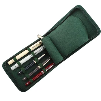 Холщовая сумка для карандашей с 10 отверстиями, чехол для ручек, сумка для хранения в позе, Качественная Авторучка / ручка-роллер, сумка для карандашей, СУМКА для карандашей Изображение 2