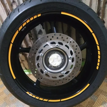 Наклейки на колеса мотоциклов, 17/18-дюймовый светоотражающий обод для Gsx S 1000 Bajaj Dominar 400 Aerox Kawasaki Z900 Moto Tuning Изображение 2