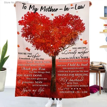 Подарок на День матери Письмо моей маме Флисовое одеяло с рисунком, подкладка для дивана, кондиционер, тонкое одеяло, детские Мягкие одеяла Изображение 2