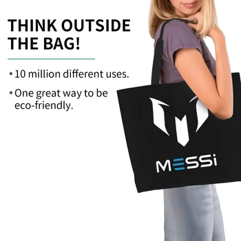 Сумки для покупок в продуктовых магазинах Messied Soccer, холщовая сумка-тоут с милым принтом, большая вместительная прочная футбольная сумка Изображение 2