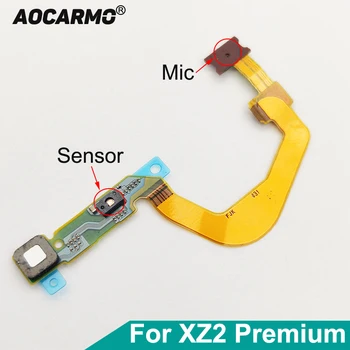 Aocarmo Для SONY Xperia XZ2 Premium H8116 H8166 XZ2P Датчик Приближения Окружающего Света Верхний Микрофон Микрофонная Лента Гибкий Кабель