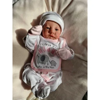49 см Уже Окрашенная Готовая Кукла Reborn Baby Levi Awake Размер Новорожденного Ребенка 3D Кожа Видимые Вены Коллекционная Художественная Кукла Подарок