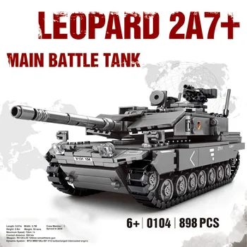 Современный Военный Немецкий Танк Leopard 2a7 Основной Боевой Танк Batisbricks Строительный Блок Ww2 Армейские Фигурки Транспортных Средств Кирпичи Игрушки
