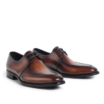 Мужские модельные туфли, мужская весенняя свадебная мода, офисная высококачественная кожаная удобная деловая мужская официальная обувь 2023 года, мужская обувь Изображение 2