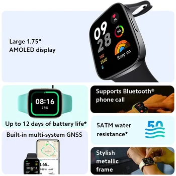 [Мировая премьера] Redmi Watch 3 С Alexa Smart Watch 1.75 