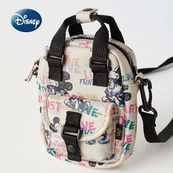 Disney Mickey Новая детская сумка через плечо люксового бренда, оригинальная детская сумка через плечо с милым мультяшным рисунком, модная детская сумка
