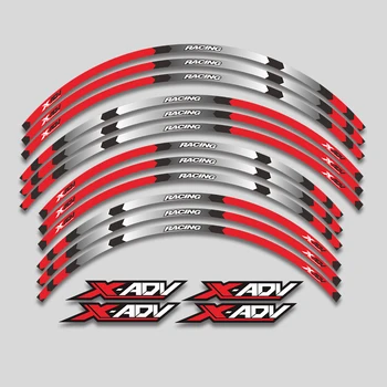 Для HONDA X-ADV 750 X ADV750 xadv 750 17-дюймовые Аксессуары Для мотоциклов новый узор Колеса Наклейка Обод Шины Светоотражающая Полоса Наклейки