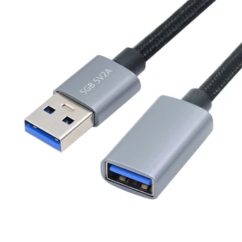 Удлинитель кабеля USB 3.0 Type-A к Micro 3.0/USB3.0 A/B Серебристый 5 Гбит/с для передачи данных с камеры SSD 30 см