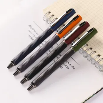 Новая вращающаяся авторучка с выдвижным наконечником EF 0,38 мм, металлическая ручка для письма с конвертером, для подарков студентам Изображение 2