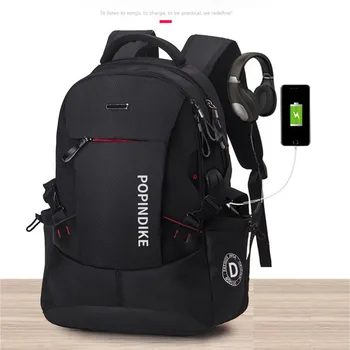Новая студенческая дорожная школьная сумка большой емкости, повседневная Оксфордская уличная USB-зарядка, Деловой Простой Корейский Мужской рюкзак для ноутбука