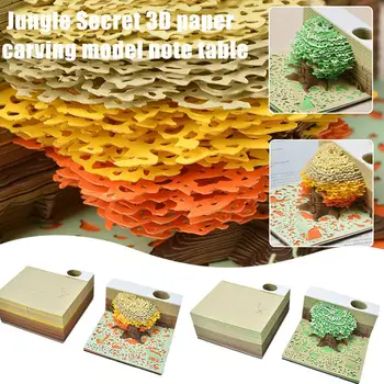 Креативный 3D-дизайн Jungle Secret 3D, бумага для заметок и подарков, практичная Красивая и культурная резьба O6Y2 Изображение 2