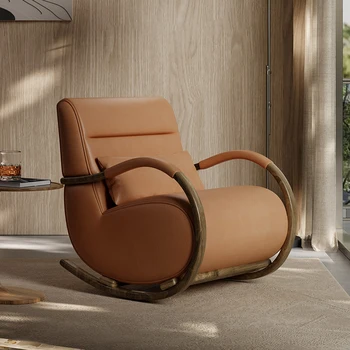 Современный Подлокотник Для кресла для гостиной, Деревянное Эластичное Кресло-качалка для гостиной, Ленивый Эргономичный Дизайн Fauteuil, Декор комнаты