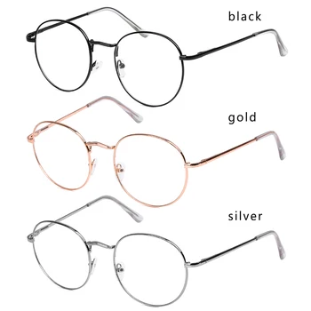 2023 Винтажные оптические очки, женщины, мужчины, Негабаритная металлическая круглая оправа, очки для зрения, очки для чтения, Очки No _DBT-3602_