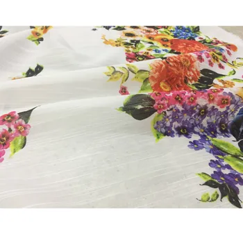 Имитация Бамбука Набивная Полиэфирная Ткань Брендовая Детская Одежда Ткань для Рубашки для Шитья Платья Материал Ткани На Метр Изображение 2