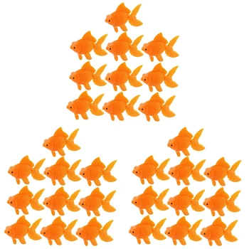 Аквариум Оранжевая Пластиковая Золотая Рыбка Орнамент Украшение Аквариума 30 шт CNIM Hot