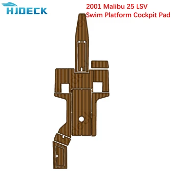 Коврик для лодочных принадлежностей Hjdeck, совместимый с плавательной платформой Malibu 25 LSV 2001 года, кокпитом лодки, ковриком для пола из искусственного тика EVA