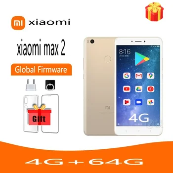 Мобильный телефон Xiaomi Mi Max 2 с диагональю 6,44 дюйма, 4G RAM 64 ГБ, 4G LTE 5300 мАч, с отпечатком пальца на задней панели и Android