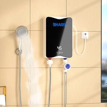 Электрический водонагреватель мгновенного действия без бака мощностью 5500 Вт для ванной комнаты и кухни водонагреватель мгновенного нагрева по требованию с ЖК дисплеем