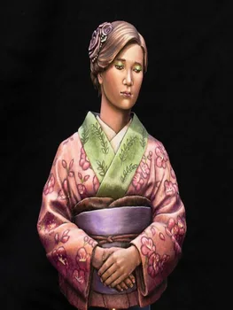 В разобранном виде 1/10 женщина в кимоно фигурка солдата Наборы миниатюрных моделей из смолы, неокрашенные