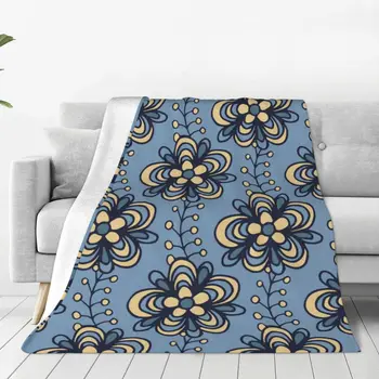 Клетчатое одеяло в европейском стиле с цветочной текстурой, теплые уютные одеяла из шерпы для путешествий с роскошным постельным бельем