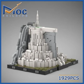 Серия фильмов 1929Pcs Ring The White City MOC Building Block Castle Model Assembly Bricks Toy Architecture Collection MOC-140900