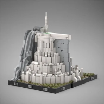 Серия фильмов 1929Pcs Ring The White City MOC Building Block Castle Model Assembly Bricks Toy Architecture Collection MOC-140900 Изображение 2
