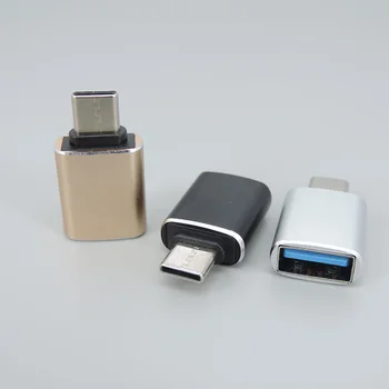 Алюминиевый адаптер USB Type C от мужчины к USB 3.0 от женщины OTG Кабель Конвертер Портативный адаптер TypeC для смартфона Изображение 2
