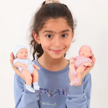 20 см Мягкая силиконовая кукла-Реборн для малышей, похожая на новорожденную куклу, красивые игрушки-куклы для девочек, 20 см Куклы-Реборн для малышей Изображение 2
