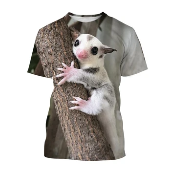Новая футболка Petaurus Breviceps, женская милая футболка с короткими рукавами с животными с большими глазами, Sugar Glider, Повседневная уличная одежда Унисекс, топ