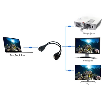 1 ~ 10 шт. Разъем Micro HDMI, совместимый с разъемом D к разъему HDMI, совместимый с разъемом A, кабель-адаптер для стандартного Изображение 2
