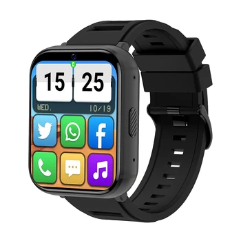 Q668 Полноэкранные спортивные смарт-часы 4g 2023 Чехол для телефона Черный Фитнес-часы Android Музыка с камерой Радио Металл OEM IPS