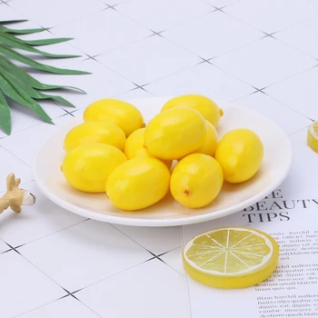 20шт Имитация искусственного Лимона, поддельные фрукты Для декора домашней вечеринки
