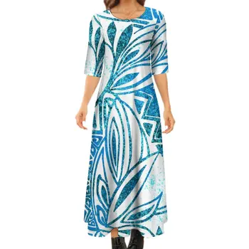 Женское летнее Многоярусное платье PIA Pacific Island Art с принтом Самоа и полинезийского племени Тапа по индивидуальному заказу, Женское Макси-платье с рисунком Тапа