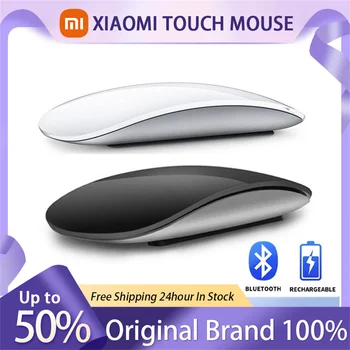 Беспроводная мышь Xiaomi Bluetooth Magic Mouse Перезаряжаемая бесшумная мультидуговая сенсорная мышь Тонкая Эргономичная новинка для ноутбука Ipad Mac PC Macbook