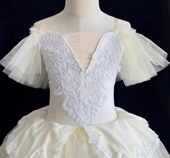 Балетная юбка для танцев, танцевальные костюмы для женщин, фатиновая юбка, балетные костюмы для взрослых Изображение 2
