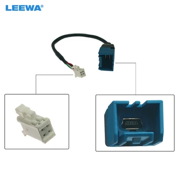 LEEWA 10шт Автомобильный Аудиовход Медиапровод Передачи Данных Mini USB-4Pin Кабель-Адаптер Для Nissan Ford Серии USB AUX Transfer #CA6783