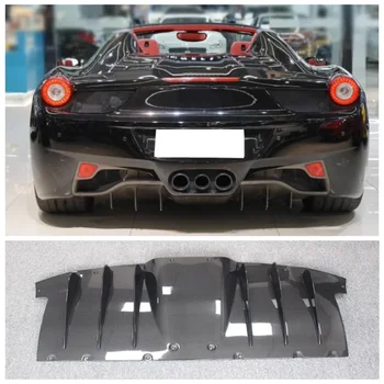 Для Ferrari 458 2012-2016 Высококачественный автомобильный бампер из углеродного волокна Задний диффузор Спойлер крышка выхлопной трубы