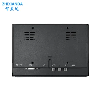 Zhixianda 7-дюймовый встроенный монитор промышленного назначения с широкоэкранным панельным дисплеем 1024*600 с интерфейсом VGA HDMI BNC AV Изображение 2