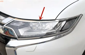 Для Mitsubishi Outlander 2016-2019 ABS Хром перед фарой заднего фонаря декоративная рамка автомобильные аксессуары против царапин Изображение 2