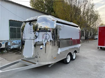 Кухонный Морозильник Airstream Длиной 4 М / 13,1 фута, Трейлер Для Барбекю, Полностью Оборудованный Грузовик Для Быстрого Приготовления Мороженого И Кофе Для продажи
