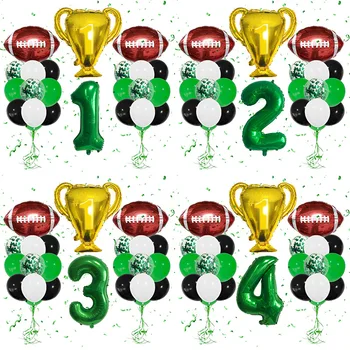 Набор Для регби с воздушным шаром Green Digital Championship, запуск детского набора для празднования дня рождения с воздушным шаром для регби оптом