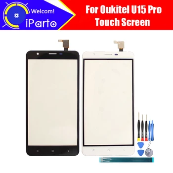 5,5-дюймовый Oukitel U15 Pro Digitizer Touch Screen Glass 100% Гарантия Оригинальной Стеклянной Панели Touch Screen Для U15 Pro + инструмент + Клей